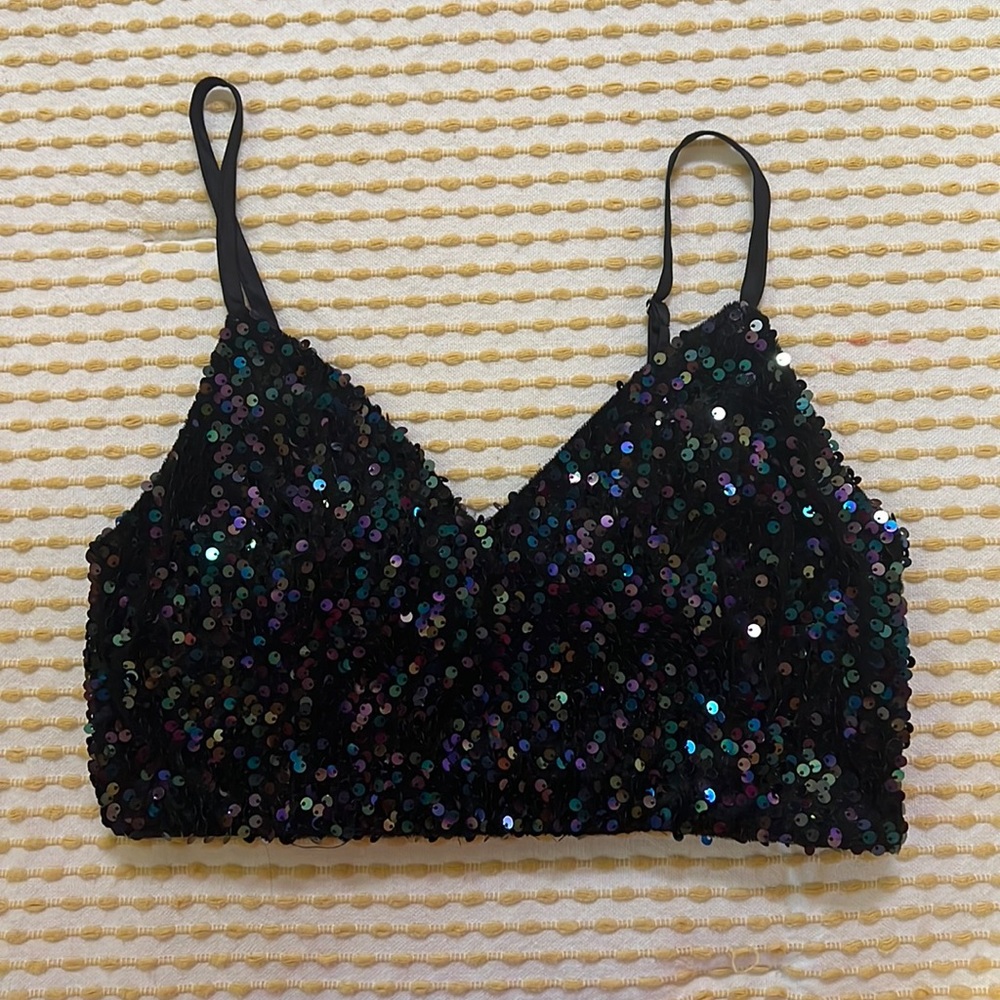 forever 21 sparkly bralette/crop top